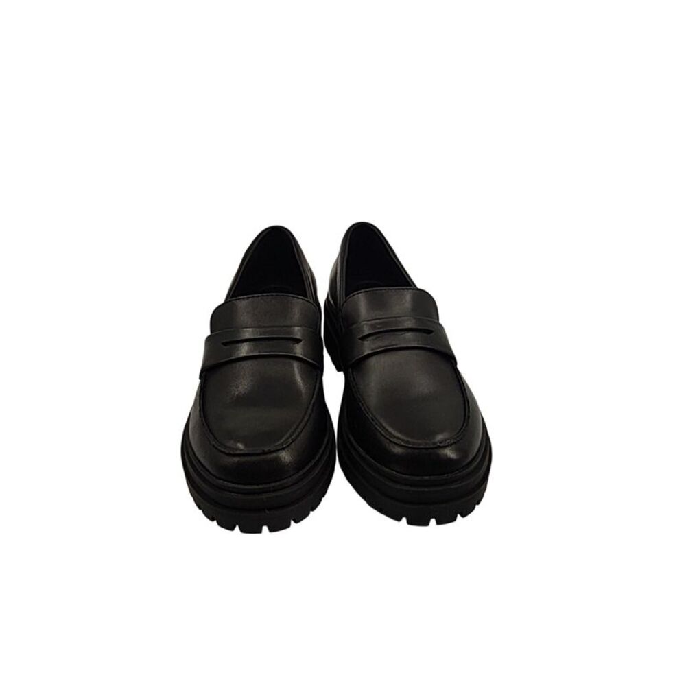 Quince Italian Leather Lug Sole Loafer Black Shoes 5